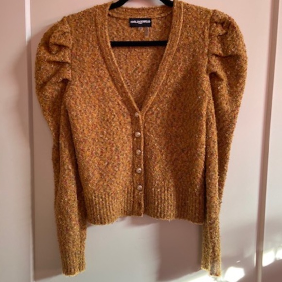 Karl Lagerfeld Sweaters - New Karl Lagerfeld sweater size XS in yellow / orange with puffy sleeves